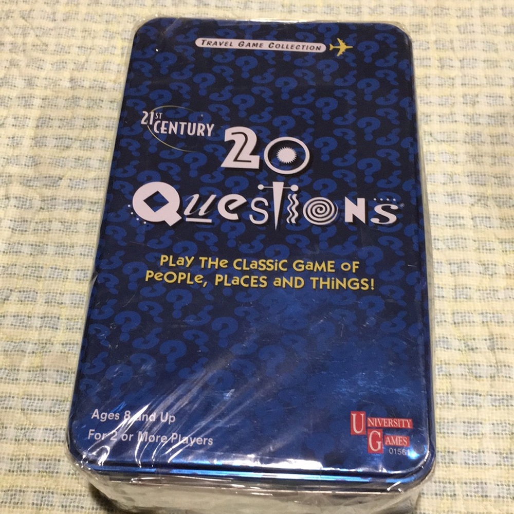 University Games 20 Questions Tin Box Flawless LIKE NEW People places & Things